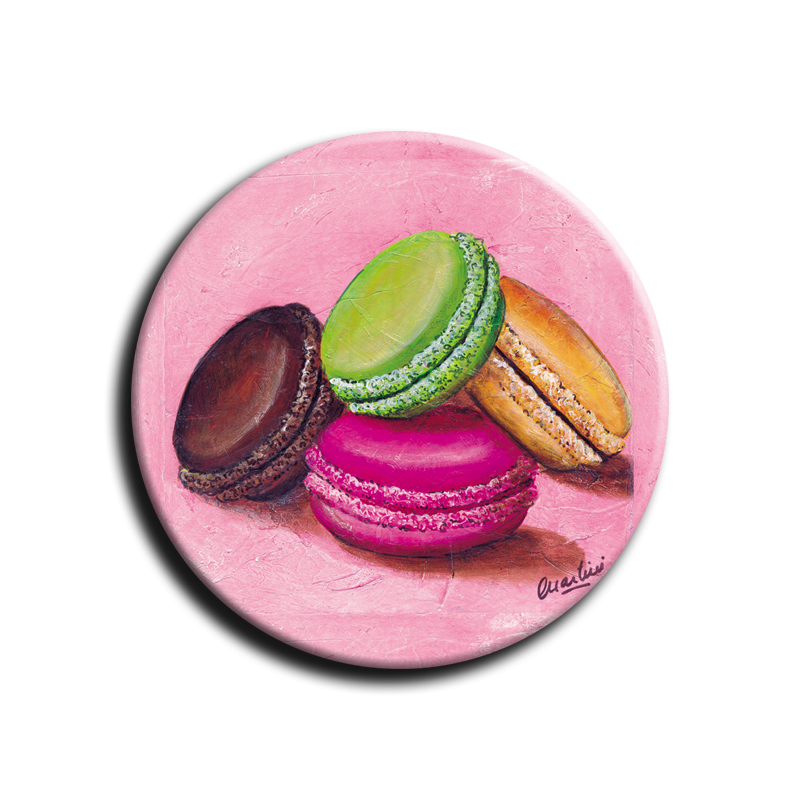 Aimant rond 4 - Macaron - 45mm