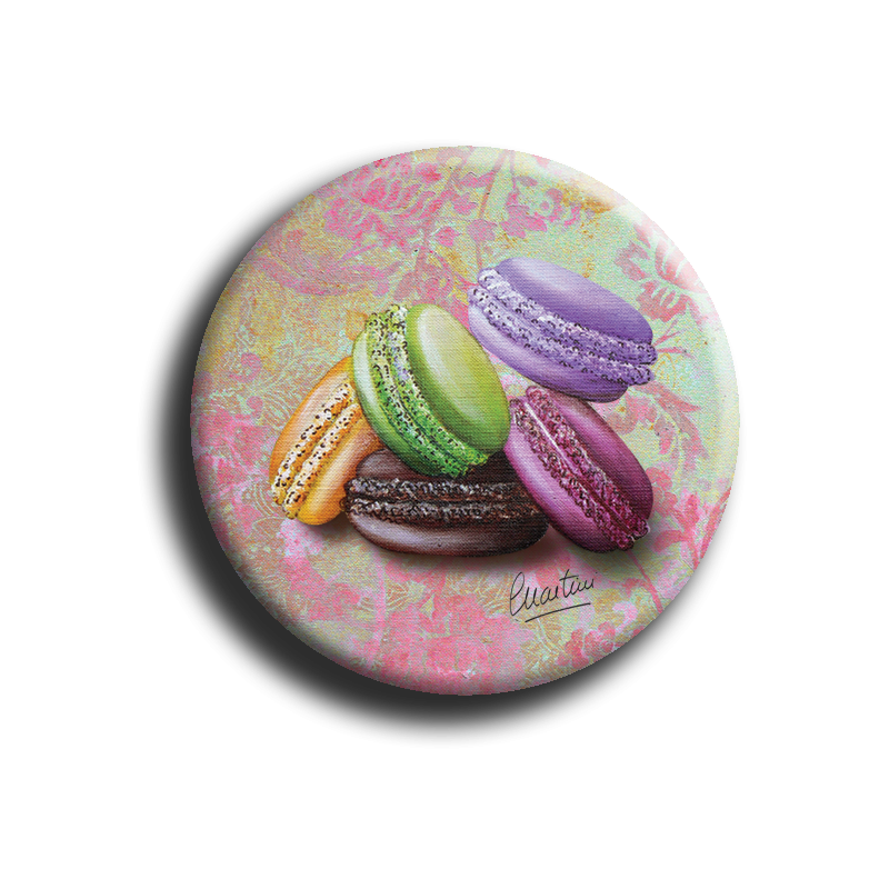 Aimant rond 60 - Macarons - 45mm