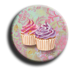 Aimant rond 61 - Cupcake -...