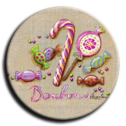 Badge rond 14 - Bonbon - 25mm