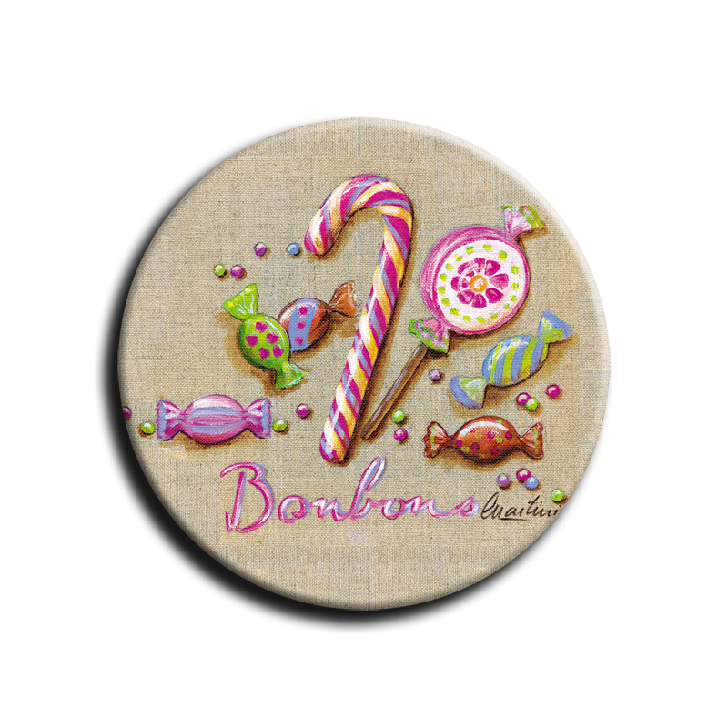 Badge rond 14 - Bonbon - 25mm