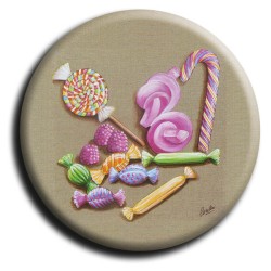 Badge rond 33 - Bonbon - 25mm