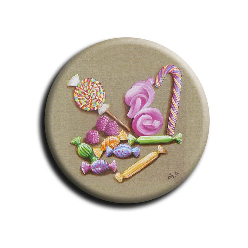 Badge rond 33 - Bonbon - 25mm