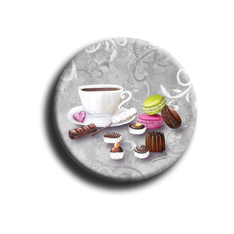 Badge rond 65 - Gourmandises - 25mm