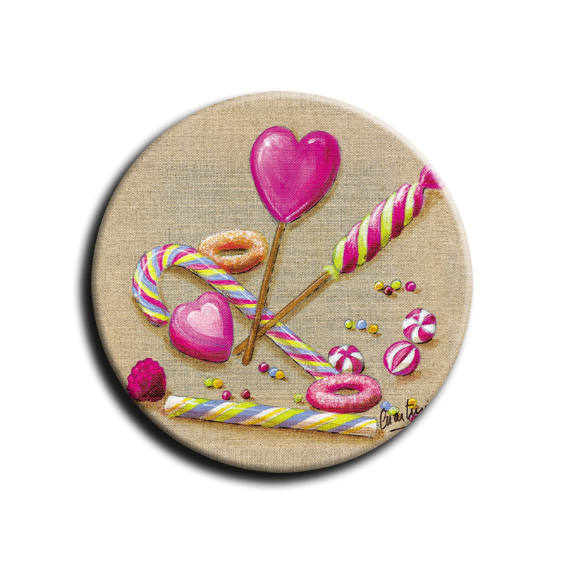 Badge rond 12 - Bonbon - 45mm