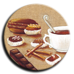 Badge rond 15 - Chocolat - 56mm