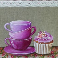 Carte 123 - Tasses et Cupcake
