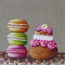 Carte 129 - Religieuse et macarons