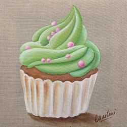 Carte cupcake vert