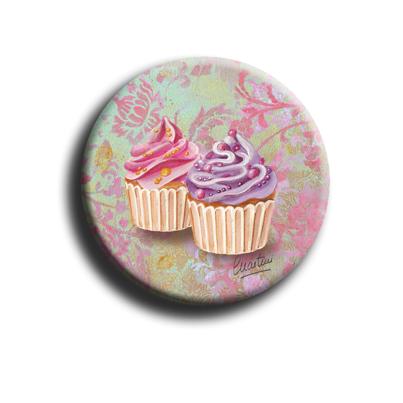 Badge rond 61 - Cupcake - 25mm