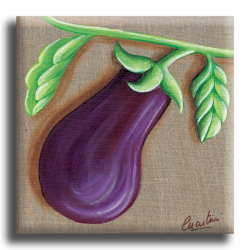 Aimant carré Aubergine