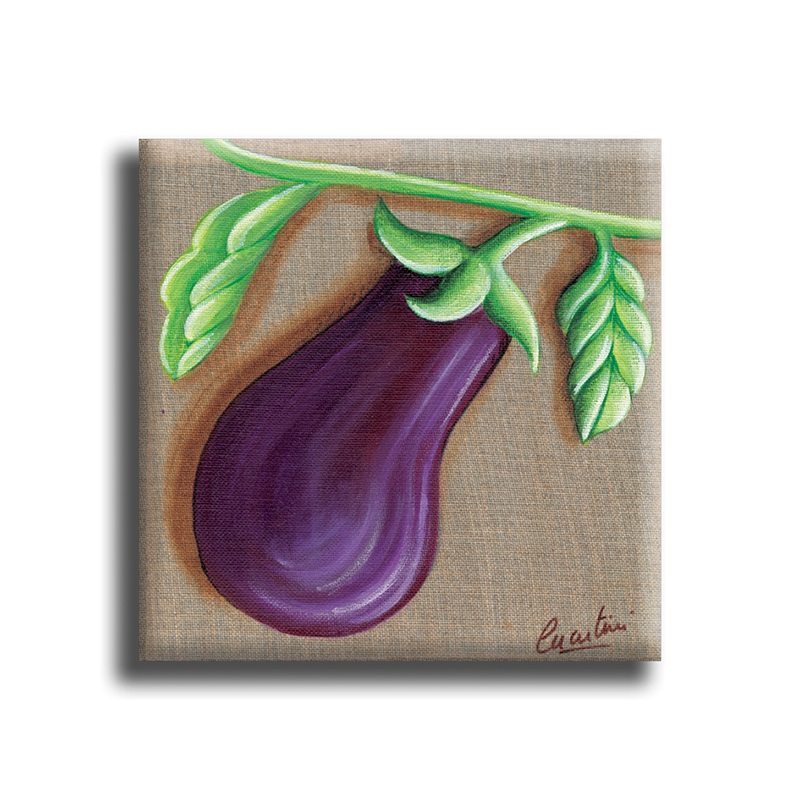 Aimant carré Aubergine