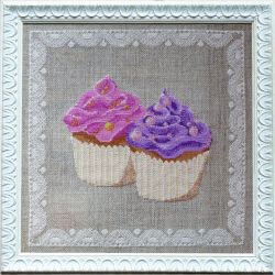 Kit broderie Duo de Cupcakes