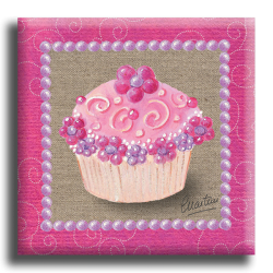 Aimant carré Cupcake 21