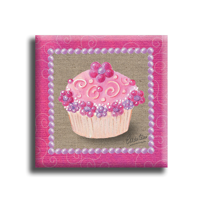 Aimant carré Cupcake 21