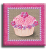 Aimant carré Cupcake 21