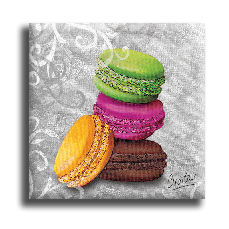 Aimant carré Macaron 64