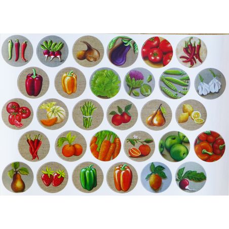 Sticker détouré de légumes - ronds