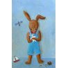 Tableau Enfant Lapin 20x30