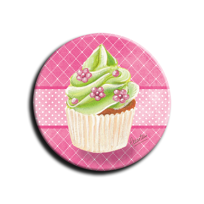Aimant Cupcake - rond 21 - 38mm