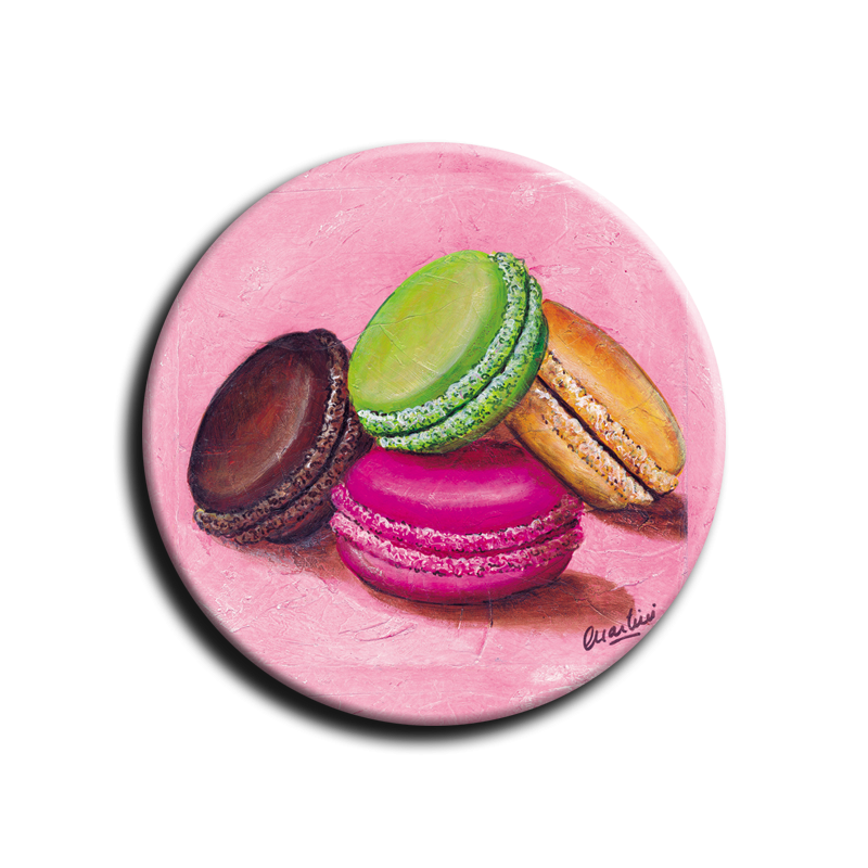 Aimant Macaron - rond 4 - 38mm
