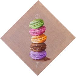 Tableau macaron n°9 30x30