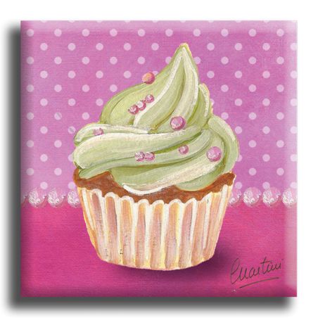 Aimant carré Cupcake 24