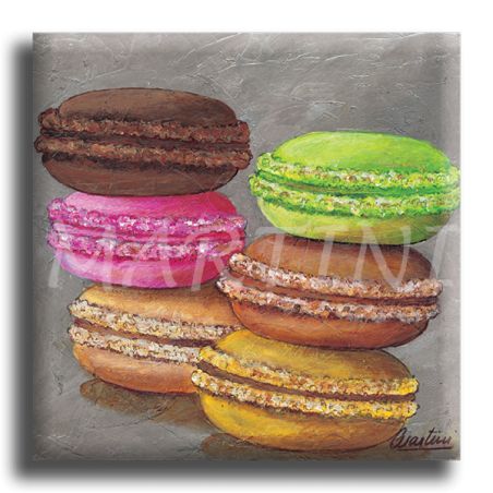 Aimant carré Macaron 10