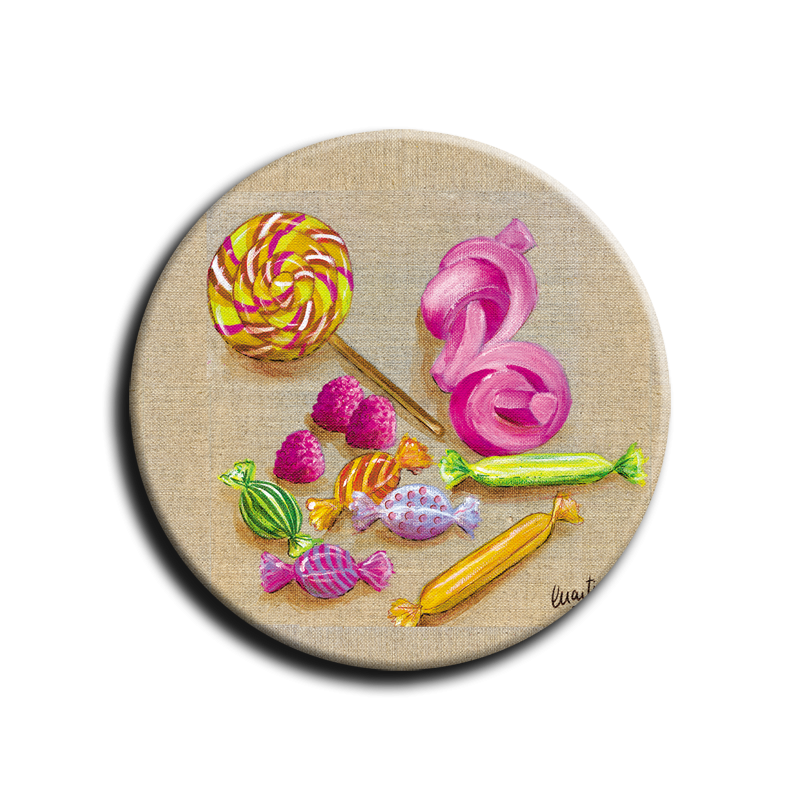 Aimant rond 13 - Bonbon - 45mm