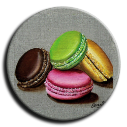 Aimant rond 2 - Macaron - 45mm