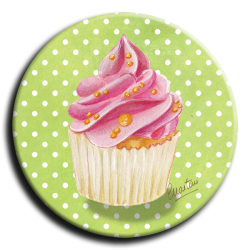 Aimant rond 22 - Cupcake -...